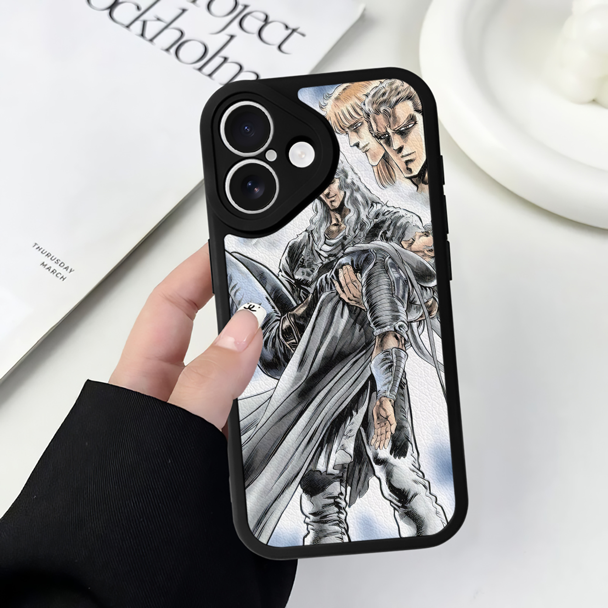 （画像用） 北斗の拳 Fist of the North Star 【iPhone 16シリーズ対応】シリコンスマホケース（レザー調） 材質：シリコン
